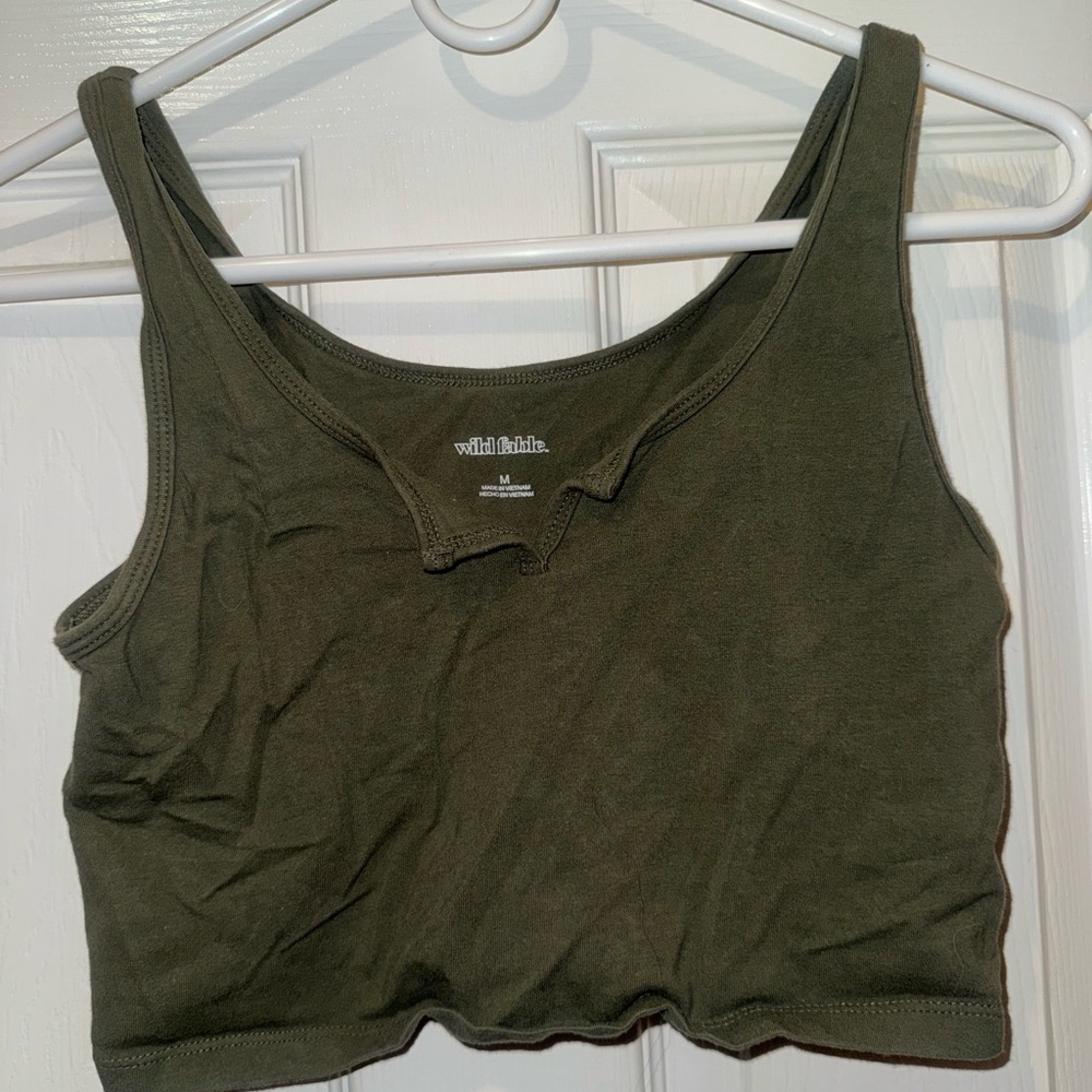 Wild Fable Dark Green Women's Crop Top
